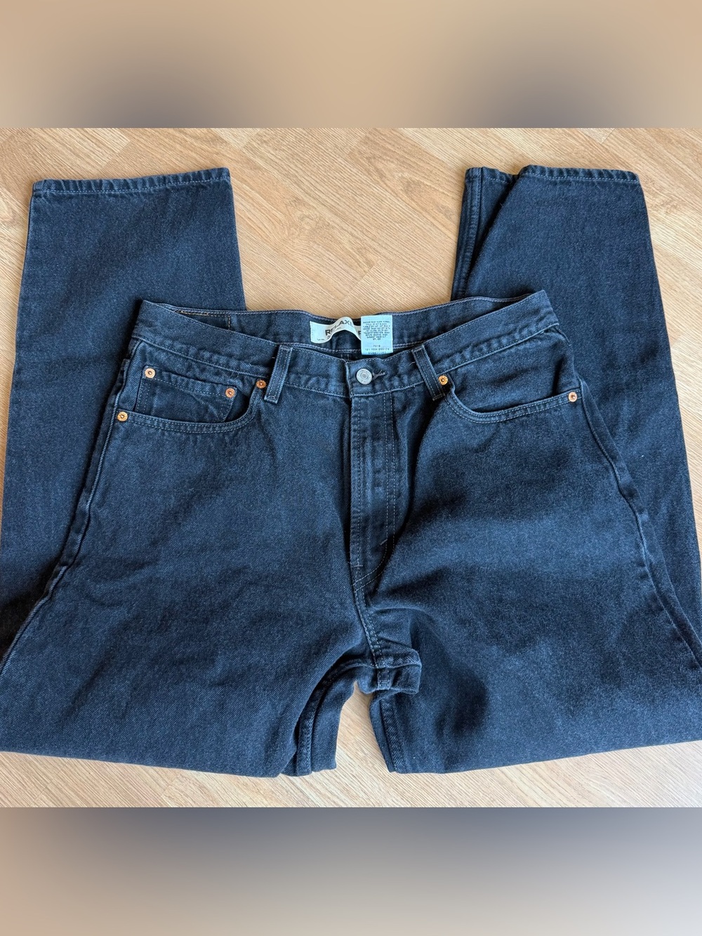 VTG 2004 Levi's 550 Black Relaxed Fit Baggy Jeans 36x32 Y2K Fade Streetwear